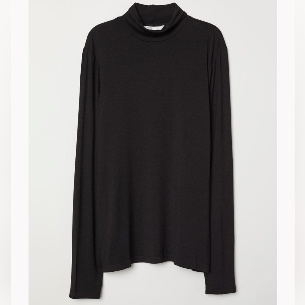 Black turtleneck top